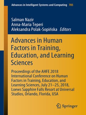 cover image of Advances in Human Factors in Training, Education, and Learning Sciences